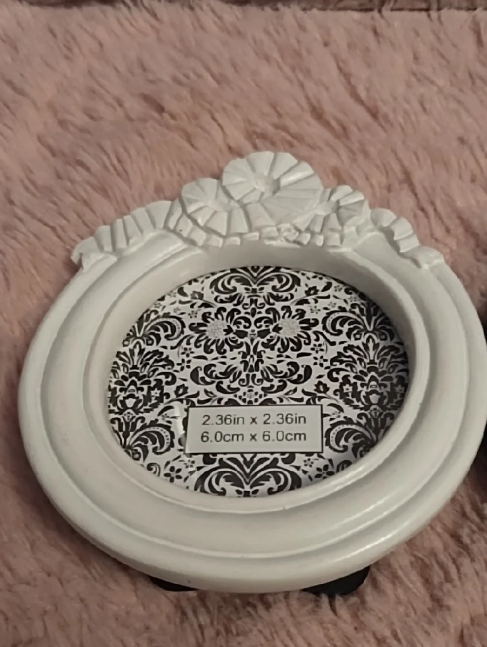 Decorative Set of 2 🌻 Round Floral Frame - Black and White